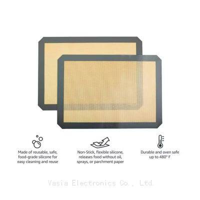 Air Fryer Silicone Mat with Raised Edges, 9x13 Inch, Heat-Resistant & Easy to Clean
