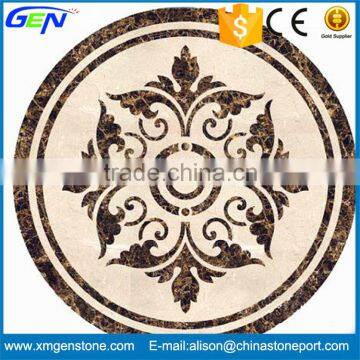 Indoor Round Marble Stone Waterjet Tiles Medallion