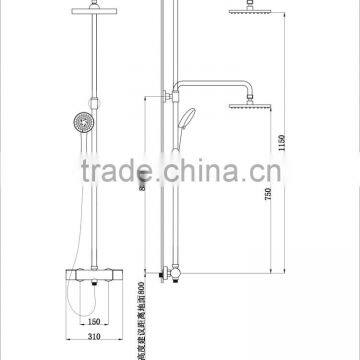 Top Shower, Hand Shower Thermostatic Bathroom Shower Faucet Set photo-3