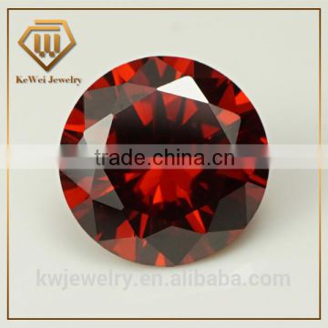 Garnet Round Shape Synthetic Cubic Zirconia