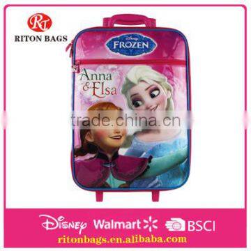 2016 Newest Customized Anna and Elsa Trolley Travel Bags For girls