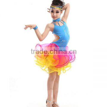 Good Luxury Kids Professional American Competition Latin Dance Costume Latin Dance Cha Cha Cha Dress photo-4