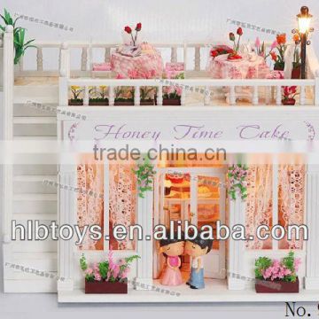 DIY 3D doll house log cabin,simulation house toys