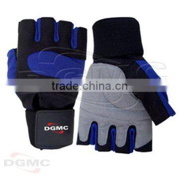 Wrist Wrap Gel Grip Leather Weight Lifting Gloves