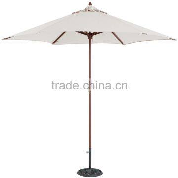 top quality outdoor 9 Foot Light Wood Poly Market Umbrella nature color