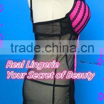 Mesh & Satin Lingerie Set, Sexy Babydolls photo-2