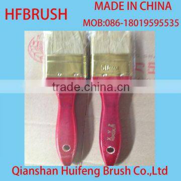 2" red wooden handle paint brush