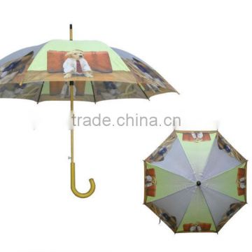 animal print wood umbrella/auto open pet dog umbrella