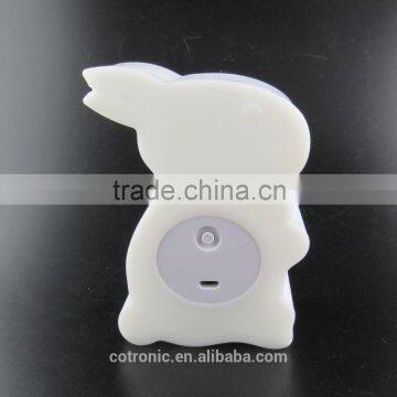 2016 New ABS Rabbit Shape Room Thermometer Temperature Displayer LED Color Changing Night Light Lamp for Babies Kids Children photo-4