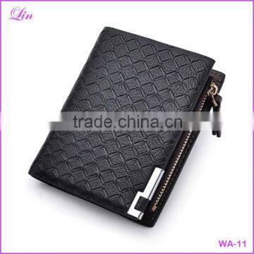 Man Wallets PU Leather Holder Pocket Purse Hot Plaid Pouch Fashion
