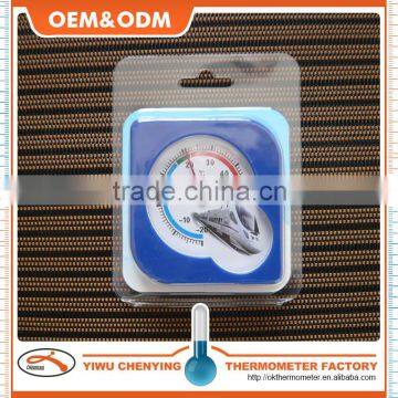 household indoor plastic thermometer w/ red arrow measuring square blue competitive price instant fast read temperature