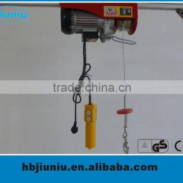 PA series 200kg mini cable wire rope hoist with trolley