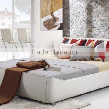 2015 hot sale factory price high quality bedroom set modern leather soft bed , elegant design bedroom furniture soft bed