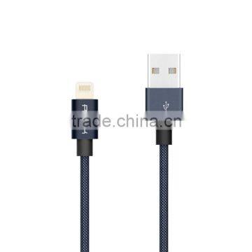 ROCK Original RCBO432 Metal Nylon Braided 8pin Cable for All Apple Device 2.1A Max 1M Metal Charge&sync Round Cable photo-2