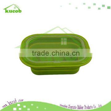 Silicone folding lunch box