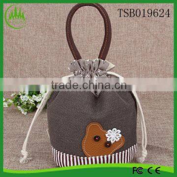 Hot selling China cheap wholesale new style brown drawstring bag