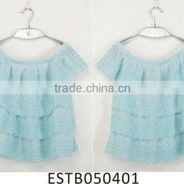 Ladies cute summer tiered blouse