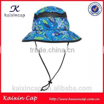 bucket hat child strap blue