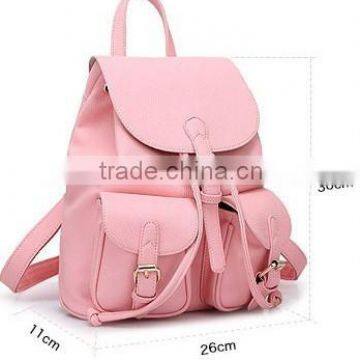 Fancy pu leather backpack,custom printed drawstring bags,high quality girls bag