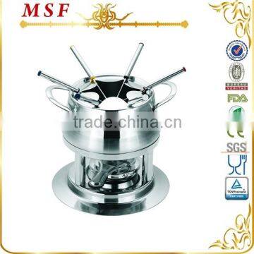 MSF SS belly shape body 6pcs forks chocolate fondue machine