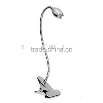 LED Clip Desk Lamp Clamp 3w Warm White Table Laptop Reading Bed Flexible Neck Sliver Head Light USB