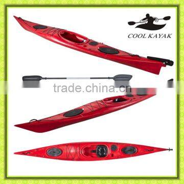 new designed white water single sea kayak with footrest steering system