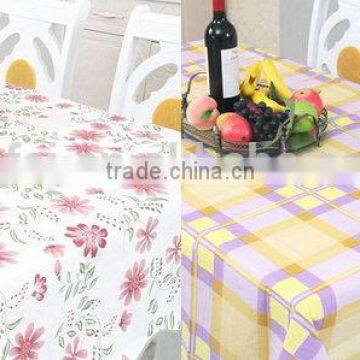 Customized antique lavender floret embroidery table cloth