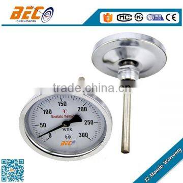 industry gas low bimentallic temperautue gauge high thermometer