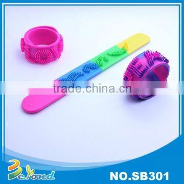 Logo embossed slap printed silicon wristband