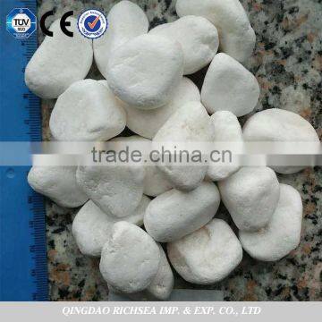 tumbled pure white pebble stone