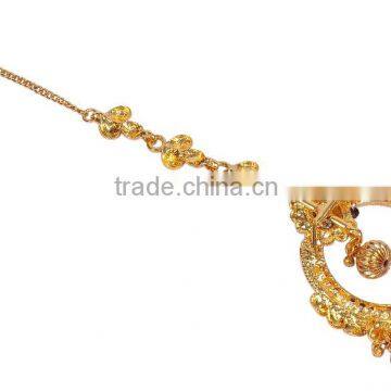 Indian Traditional Gold Plated Maang Tikka For Women photo-3