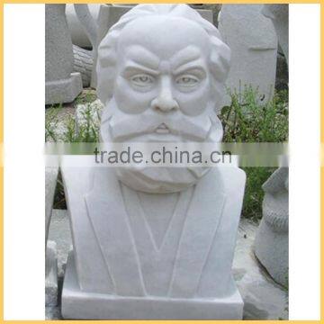 Square Decor Bust Man Stone Sculpture