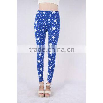 milk yarn women printed leggings with star