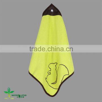 New arrival microfiber household cleaning cloth towel with logos embroidered