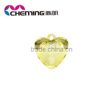 wholesale cheap loose colorful acrylic heart beads for necklace making