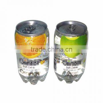 custom PET transparent soft drink can plastic soda can beverage can with easy open