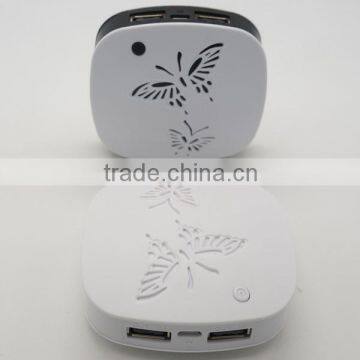 5200mAh Fashion Butterfly external mobile phone Battery Bank Power Bank