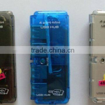 China Origin Best Portable Slim Promotion Gift Crystal 2.0 Mini 4 Port Hubs