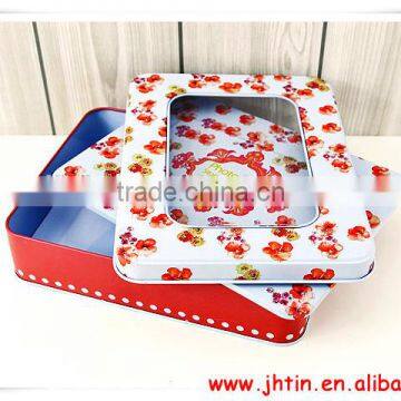  china dongguan tin box rectangular/boxes wholesale/decorative window tin boxes