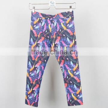 (Trade Assurance)women custom yoga wear cotton spandex custom yoga pants with digital printing