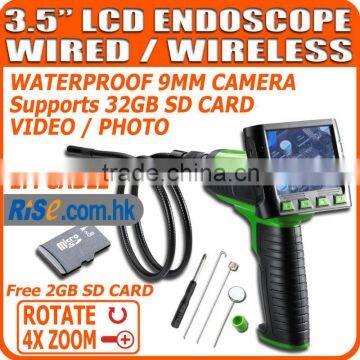 3.5" Wireless TFT LCD Zoom Rotate Inspection Camera Borescope Endoscope