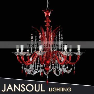 maroon lamp red glass light chandeleres with long chain