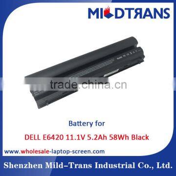 Factory Price 6 Cells 11.1V 5.2Ah 58Wh Black Laptop Battery for DELL E6420