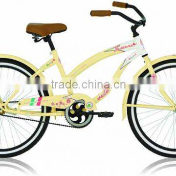 24" steel frame steel fork material beach cruiser bike/bicycle