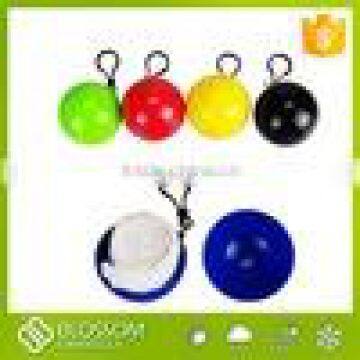 Promotional plastic ball raincoat/rain poncho