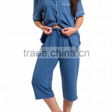 Wholesale Soft Breathable Short Women Bamboo Pajama Set