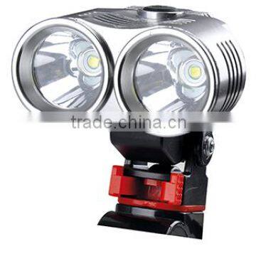 Two Heads Bicycle Light LED Bike Lamp Mountain Bicycle Light photo-3