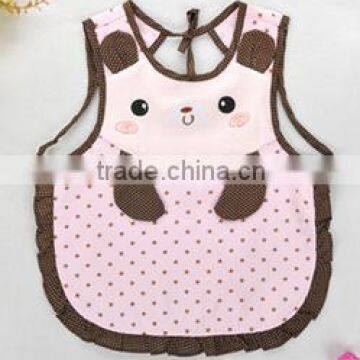 Cute Baby Cotton Apron/baby Bear Shape Dinner Apron/baby Waterproof Apron photo-3