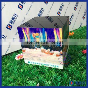 2016 Yageli custom made donation boxes with lock & custom donation boxes / small acrylic donation box