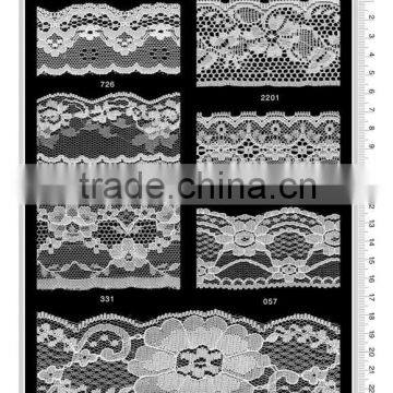 nylon jacquard lace, knitted non elastic lace trim